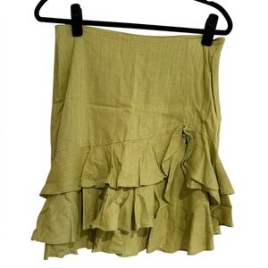 Frill it Up Light Green Tiered Mini Skirt​​